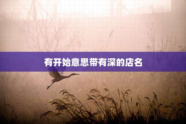 有开始意思带有深的店名