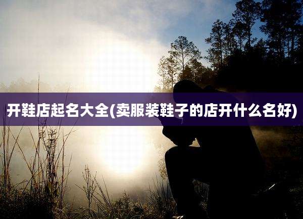 开鞋店起名大全(卖服装鞋子的店开什么名好)