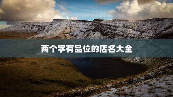 两个字有品位的店名大全
