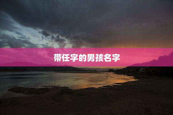 带任字的男孩名字