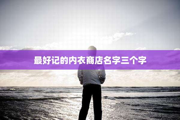 最好记的内衣商店名字三个字