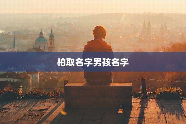 柏取名字男孩名字