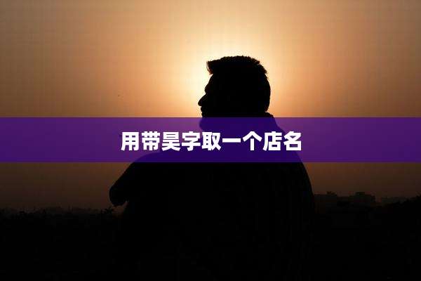 用带昊字取一个店名