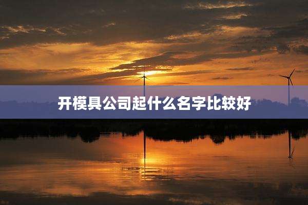 开模具公司起什么名字比较好