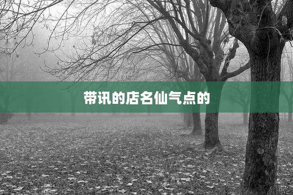 带讯的店名仙气点的
