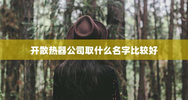 开散热器公司取什么名字比较好