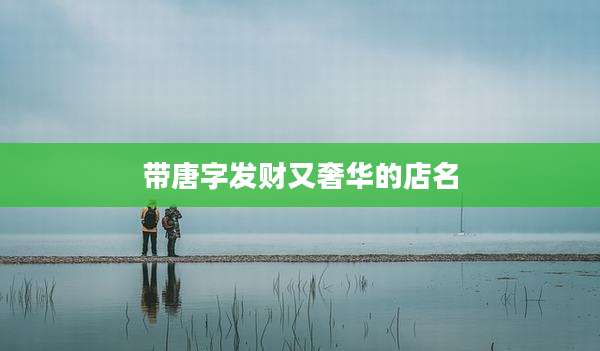 带唐字发财又奢华的店名