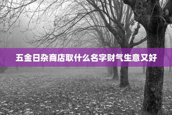 五金日杂商店取什么名字财气生意又好