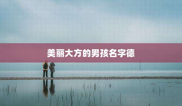 美丽大方的男孩名字德