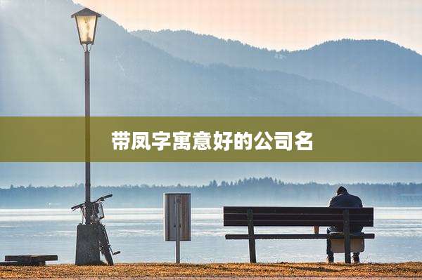 带凤字寓意好的公司名