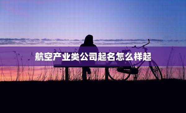航空产业类公司起名怎么样起