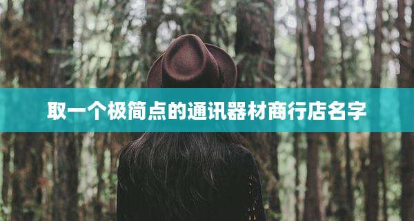 取一个极简点的通讯器材商行店名字
