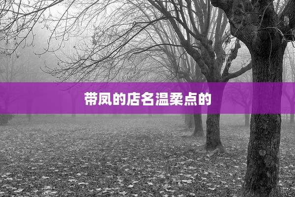 带凤的店名温柔点的