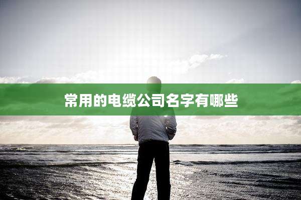 常用的电缆公司名字有哪些