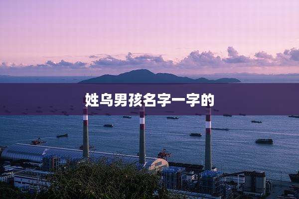 姓乌男孩名字一字的