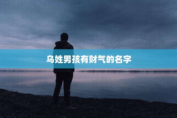 乌姓男孩有财气的名字