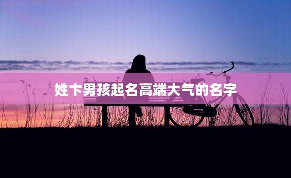 姓卞男孩起名高端大气的名字