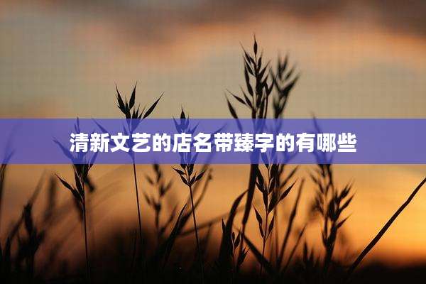 清新文艺的店名带臻字的有哪些