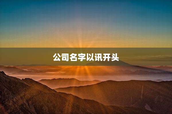 公司名字以讯开头