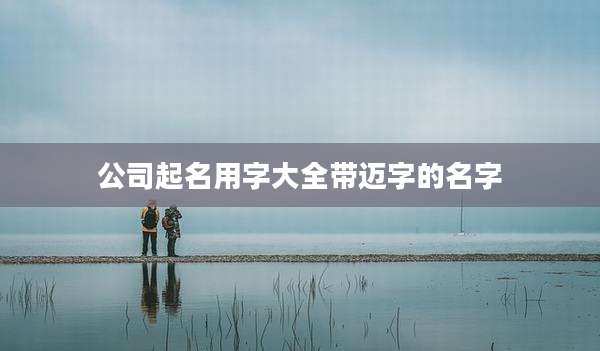 公司起名用字大全带迈字的名字