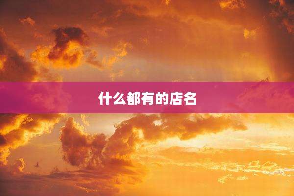 什么都有的店名