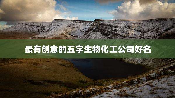 最有创意的五字生物化工公司好名