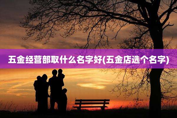 五金经营部取什么名字好(五金店选个名字)