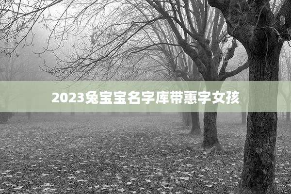 2023兔宝宝名字库带蕙字女孩