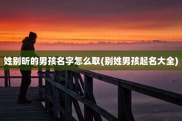 姓别昕的男孩名字怎么取(别姓男孩起名大全)