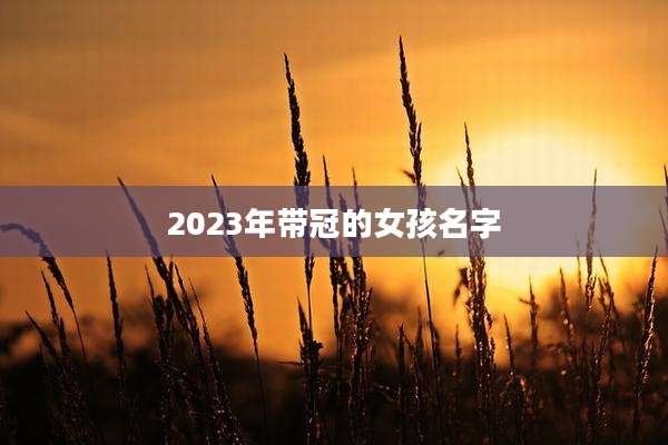 2023年带冠的女孩名字