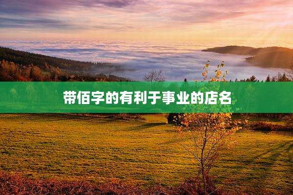 带佰字的有利于事业的店名
