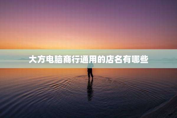 大方电脑商行通用的店名有哪些