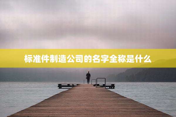 标准件制造公司的名字全称是什么