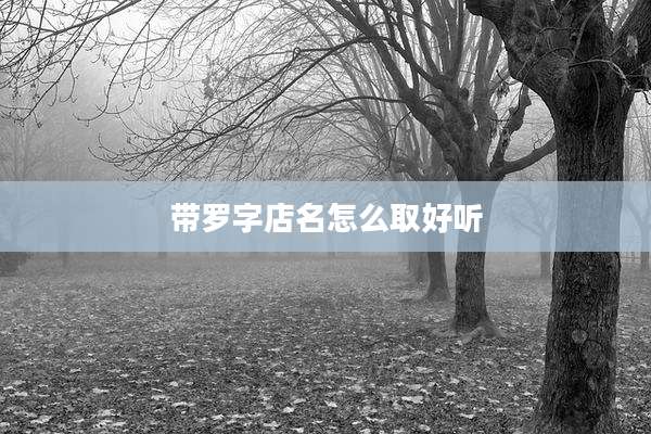 带罗字店名怎么取好听
