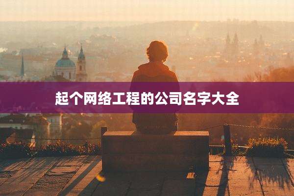 起个网络工程的公司名字大全