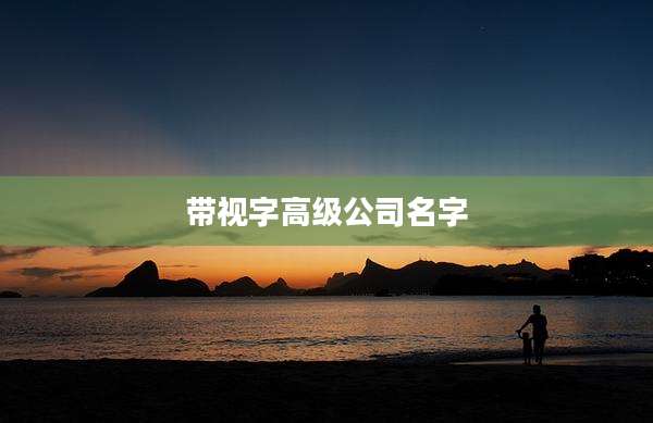 带视字高级公司名字