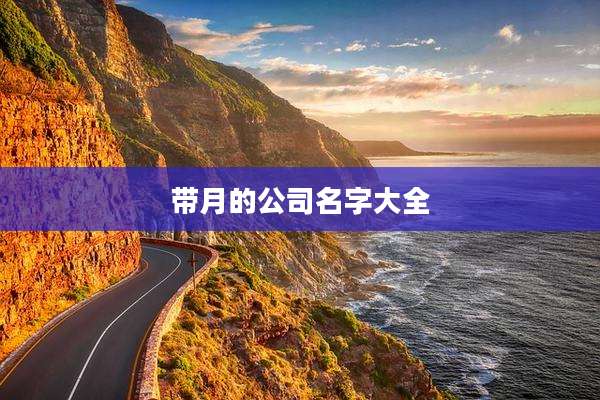 带月的公司名字大全