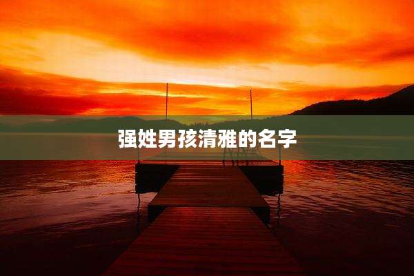 强姓男孩清雅的名字