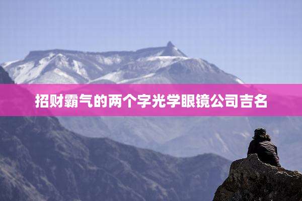 招财霸气的两个字光学眼镜公司吉名