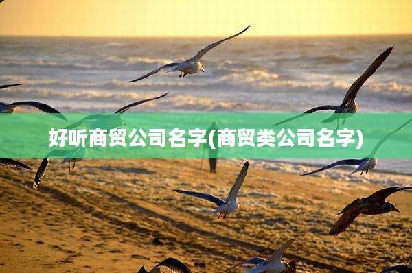 好听商贸公司名字(商贸类公司名字)