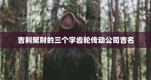 吉利聚财的三个字齿轮传动公司吉名