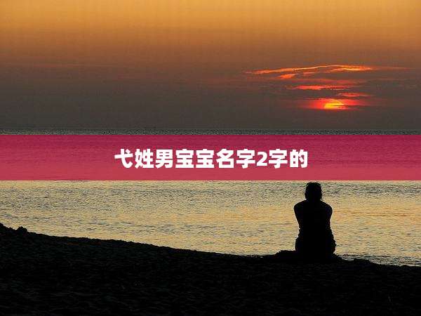 弋姓男宝宝名字2字的