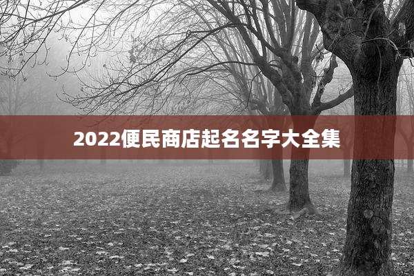 2022便民商店起名名字大全集
