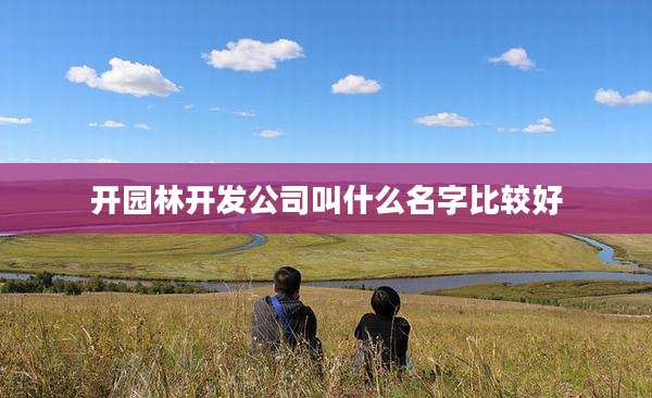 开园林开发公司叫什么名字比较好