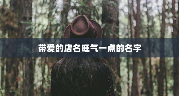 带爱的店名旺气一点的名字