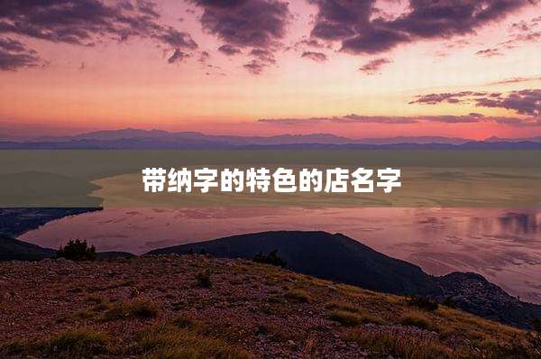 带纳字的特色的店名字