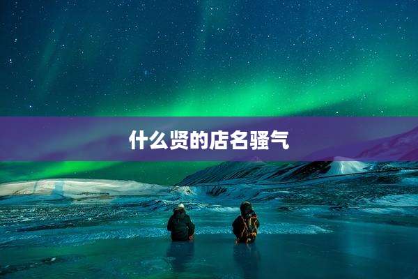 什么贤的店名骚气