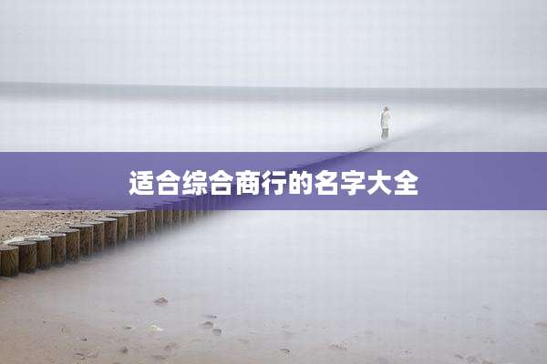 适合综合商行的名字大全