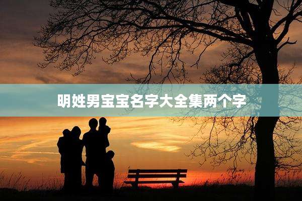 明姓男宝宝名字大全集两个字