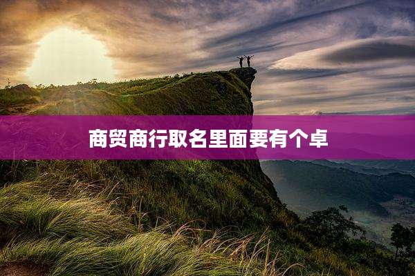 商贸商行取名里面要有个卓